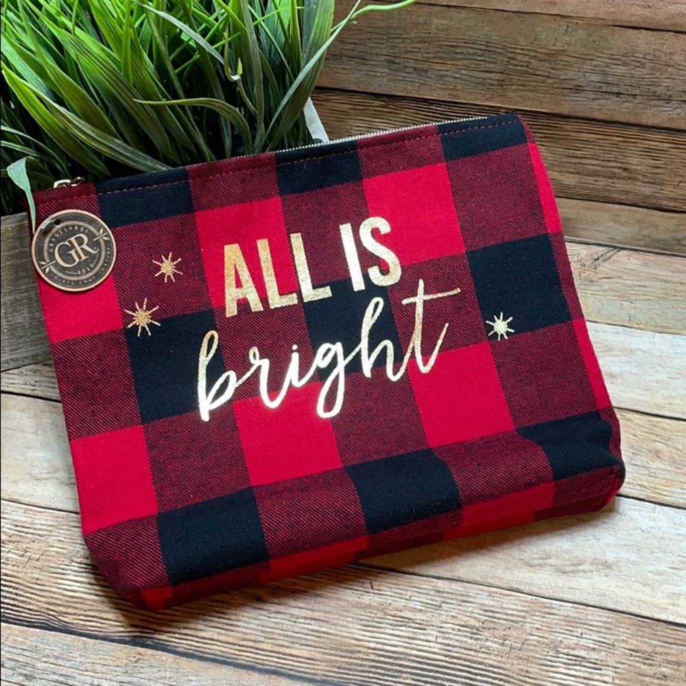 All is Bright Buffalo Check Make Up Bag